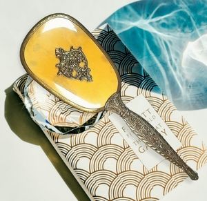 Vintage Antique 1900s Silver Plate Vanity Hair Brush